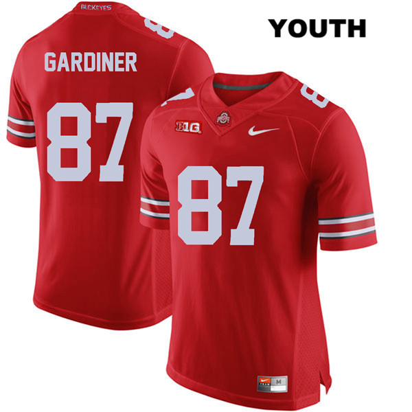 Ohio State Buckeyes Youth Ellijah Gardiner #87 Red Authentic Nike College NCAA Stitched Football Jersey LZ19Q00FR